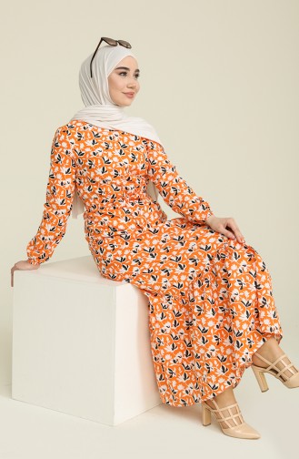 Orange İslamitische Jurk 2062A-02