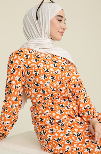 فستان برتقالي 2062A-02