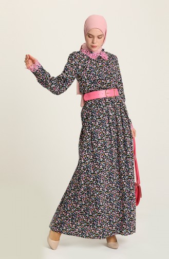 Black Hijab Dress 61936-01