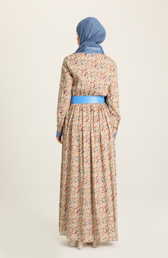 Beige Hijab Dress 61936-02
