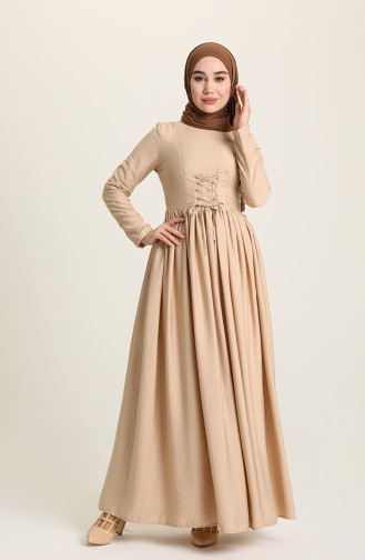 Beige İslamitische Jurk 228349-05