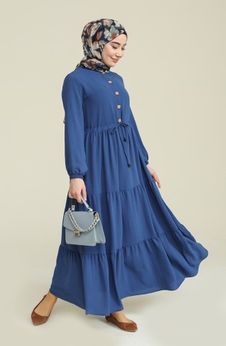Indigo Hijab Dress 0007-02