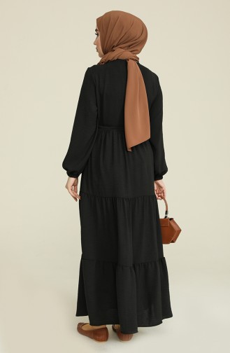 Schwarz Hijab Kleider 0007-03