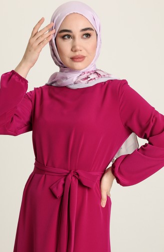 Fuchsia Hijab Dress 15041-02