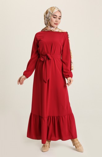 Red Hijab Dress 15041-05