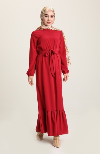 Rot Hijab Kleider 15041-05