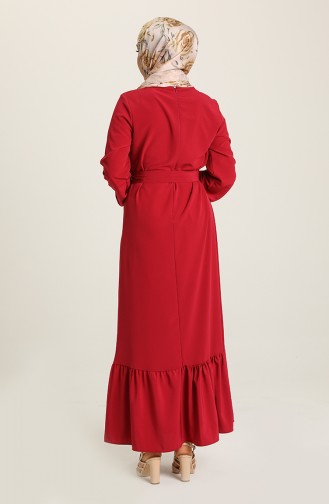 Red Hijab Dress 15041-05