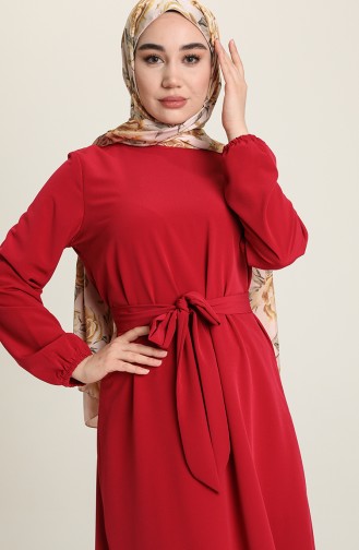 Red Hijab Dress 15041-05