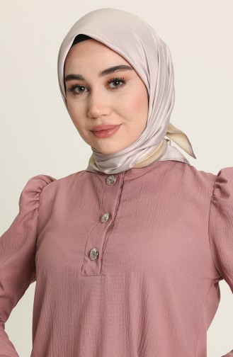 Düğmeli Tunik 1762A-01 Gül Kurusu
