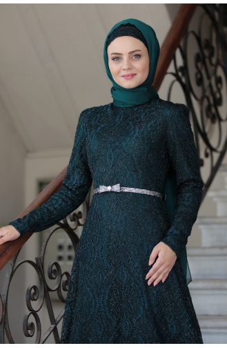 Habillé Hijab Vert emeraude 1020-06
