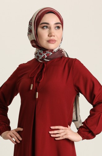 Claret red İslamitische Jurk 4536-10