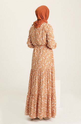 Camel Hijab Dress 3303-04