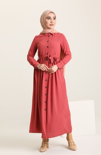 Beige-Rose Hijab Kleider 5628-05