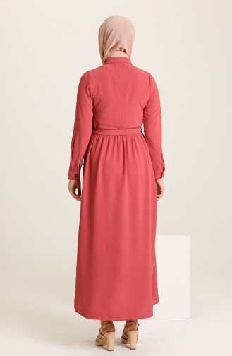 Robe Hijab Rose Pâle 5628-05