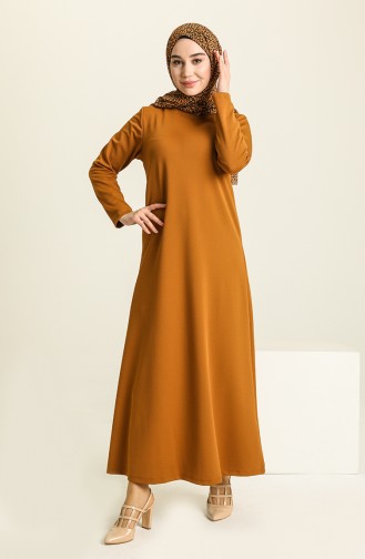Mustard Hijab Dress 0420-07