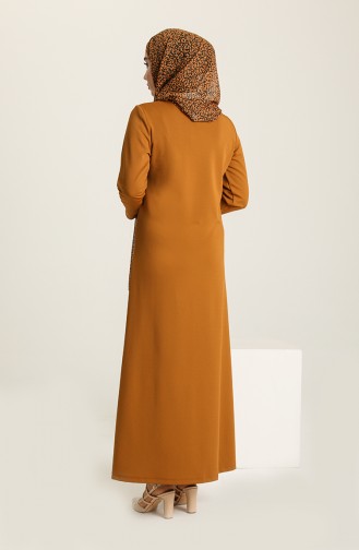 Senf Hijab Kleider 0420-07