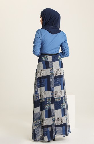 Indigo Hijab Kleider 8135-01