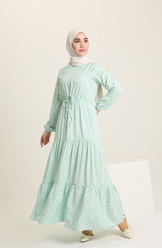 Mint green İslamitische Jurk 3303-08