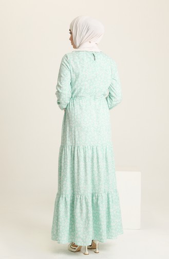 Mint Green Hijab Dress 3303-08