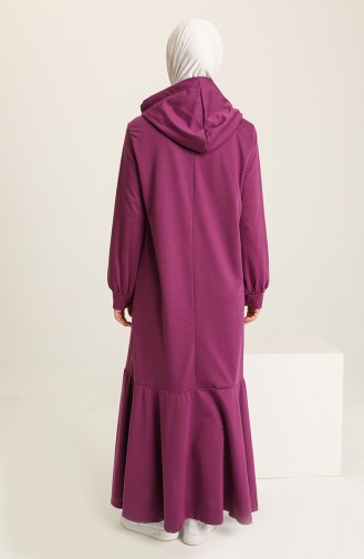 Plum Hijab Dress 6005-04