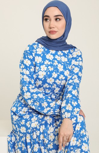 Robe Hijab Blue roi 3303-01