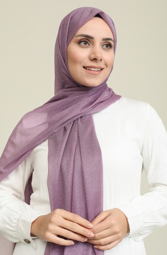Simli Tül Şal 8675-02 Lila