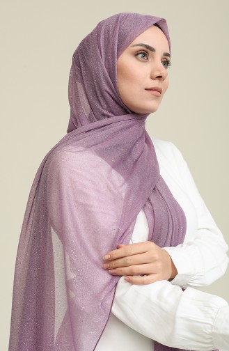 Simli Tül Şal 8675-02 Lila