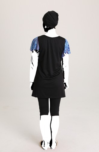 Blau Hijab Badeanzug 2203A-01
