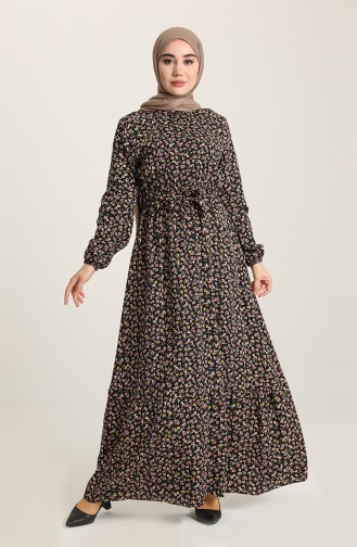 Black Hijab Dress 4066-01