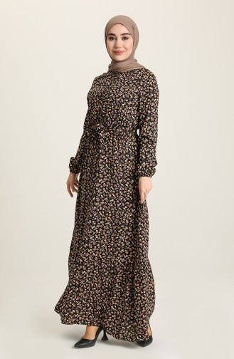 Black Hijab Dress 4066-01