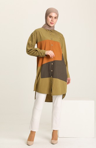 Topped Tunic 4702-02 Oil Green 4702-02