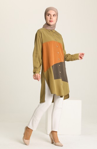 Topped Tunic 4702-02 Oil Green 4702-02