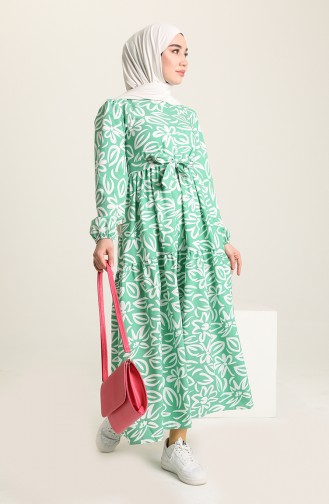فستان أخضر حشيشي 5400A-04