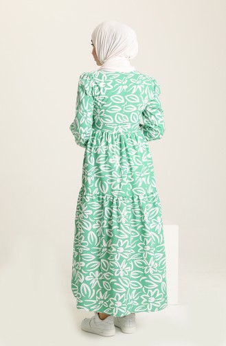 Green Hijab Dress 5400A-04