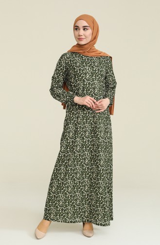 Robe a Motifs 1774-02 Khaki 1774-02