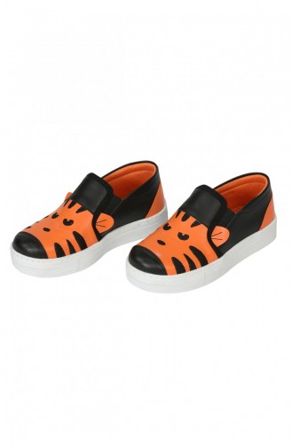 Chaussures Enfant  21-032.SİYAH-TURUNCU-BEYAZ