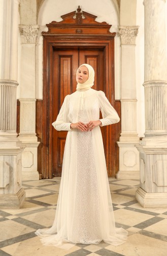 Habillé Hijab Ecru 5346-03