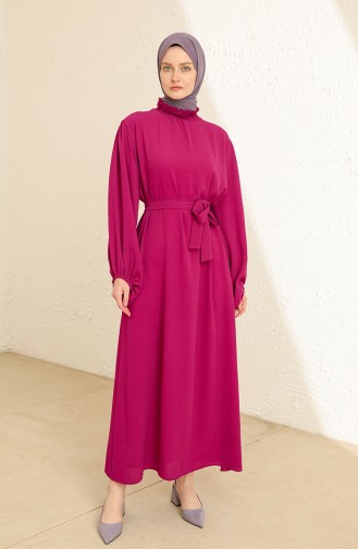 Fuchsia Hijab Dress 3373-06