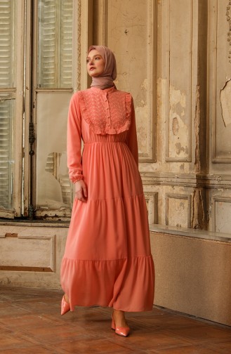 Dusty Rose Hijab Dress 0816-05