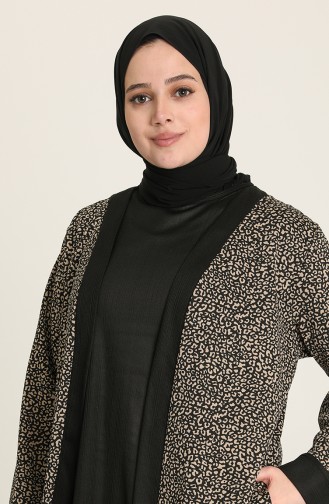 Büyük Beden Ceket Tunik İkili Takım 2668C-01 Krem