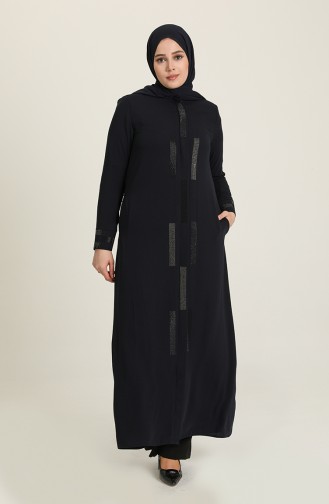 Navy Blue Abaya 5044-02