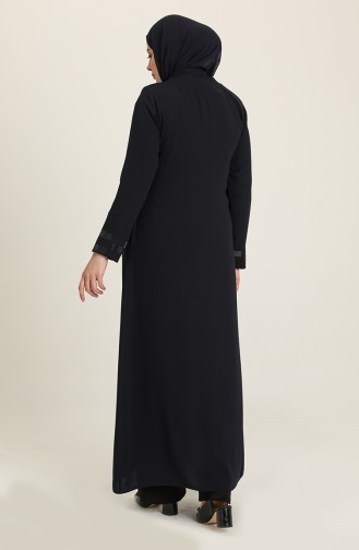 Navy Blue Abaya 5044-02