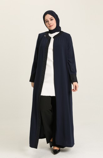 Navy Blue Abaya 1001-02