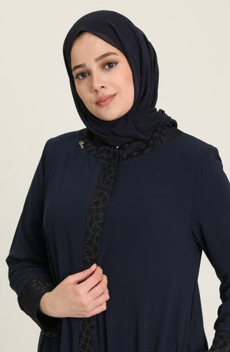 Navy Blue Abaya 1001-02