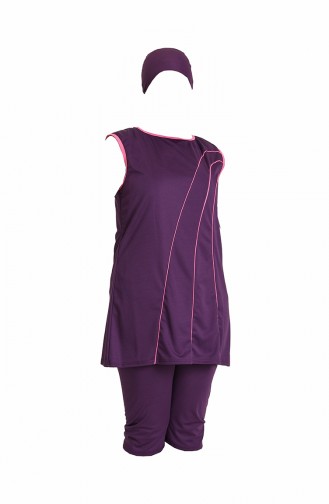 Purple Modest Swimwear 2226-01