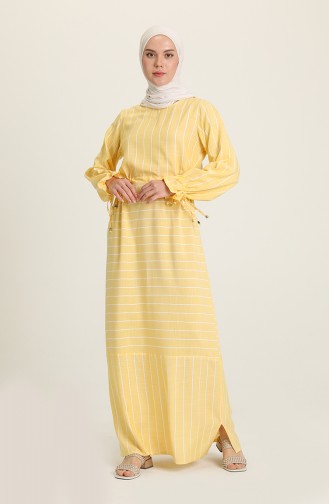 Kleid aus Viskose 4500-06 Gelb 4500-06