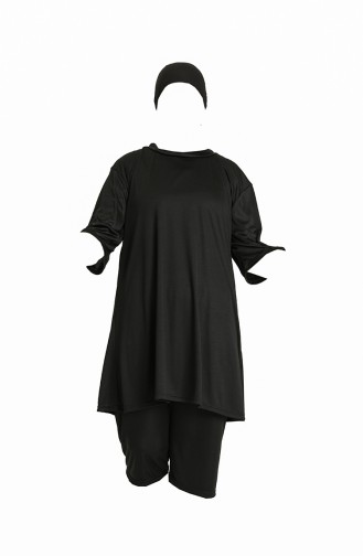 Maillot de Bain Hijab Noir 2224-01