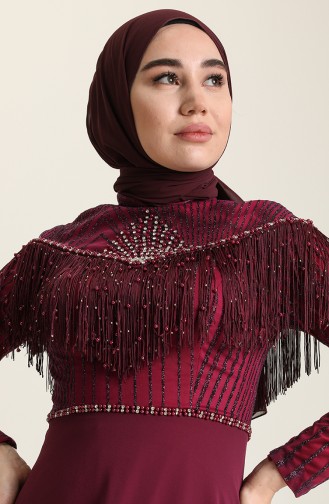 Zwetschge Hijab-Abendkleider 9201-04