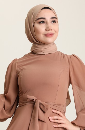 Milchkaffee Hijab-Abendkleider 5470-04