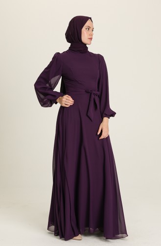 Lila Hijab-Abendkleider 5470-08